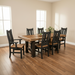 Amish Timberland 2-Toned Farmhouse Reclaimed Barnwood Dining Set Natural Black Colors