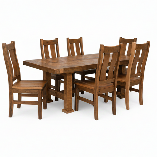 Amish Timberland Reclaimed Barnwood Dining Set 