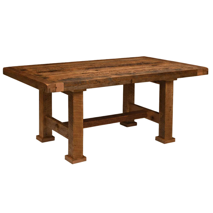 Timberland Reclaimed Dining Table Trestle Dining Tables Farmhouse Reclaimed Barnwood
