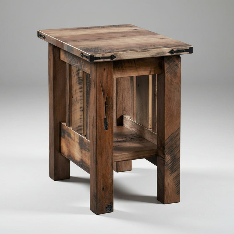 Amish Tiverton End Table Reclaimed Barnwood Quick Ship 