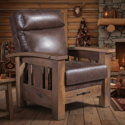 Amish Tiverton Reclaimed Barnwood Chair - Genuine Reclaimed Barnwood - Quality Fabrications - Commercial Photo