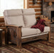 Amish Tiverton Reclaimed Barnwood Love Seat - Genuine Reclaimed Barnwood - Quality Fabrications - Commercial Photo