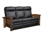 Amish Tiverton Reclaimed Barnwood Recliner Sofa - Genuine Reclaimed Barnwood - Quality Fabrications - No Background