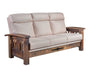 Amish Tiverton Reclaimed Barnwood Sofa - Genuine Reclaimed Barnwood - Quality Fabrications - No Background