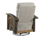 Amish Tiverton Reclaimed Barnwood Swivel Glider Recliner  - Genuine Reclaimed Barnwood - Quality Fabrications - No Background - Back View