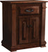 Amish Traditional 21 Door Nightstand with 1 drawer in s-14 Stain on Cherry Wood