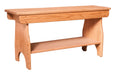 Amish Traditional Bench With Shelf - Multiple Sizes Benches No Back Traditional