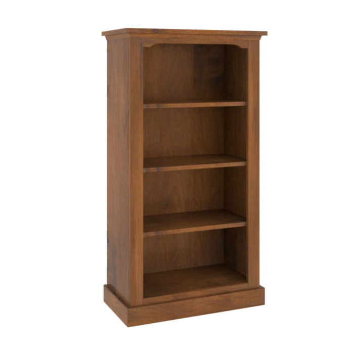 Amish Traditional Bookcase 24" Width x 48" Height Solid Wood Adjustable Shelves Front Facing