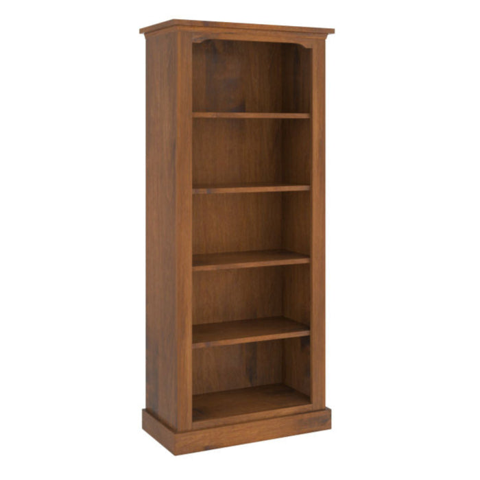 Amish Traditional Bookcase 24" Width x 60" Height Solid Wood Adjustable Shelves Front Facing