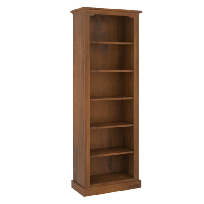 Amish Traditional Bookcase 24" Width x 72" Height Solid Wood Adjustable Shelves Front Facing