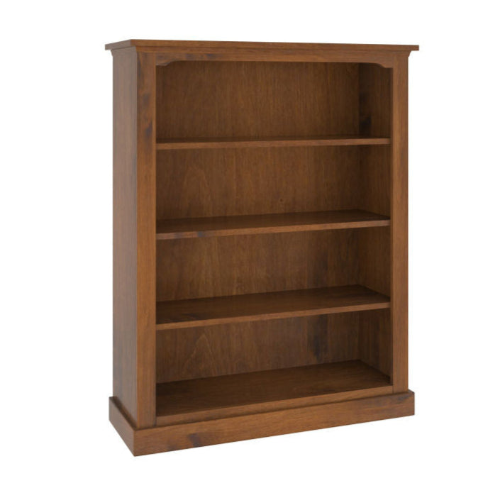 Amish Traditional Bookcase 36" Width x 48" Height Solid Wood Adjustable Shelves Front Facing