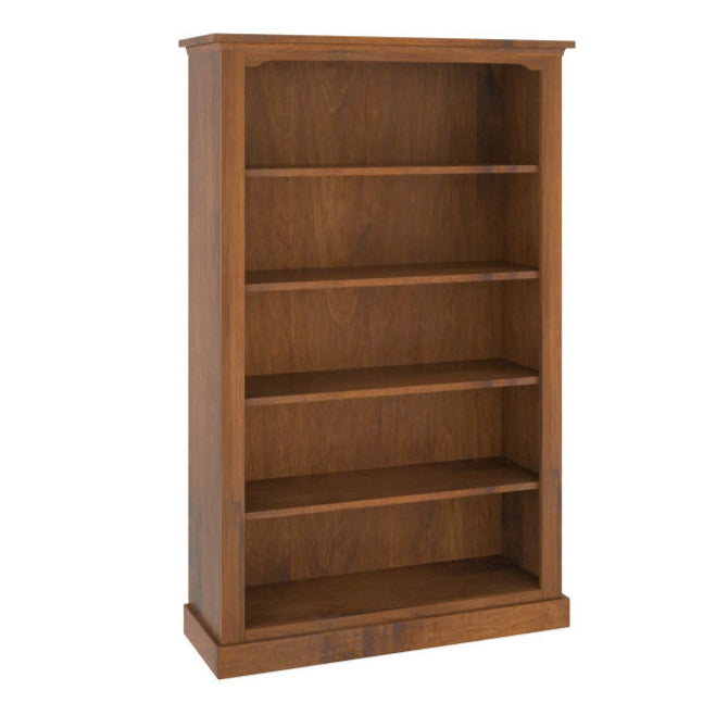 Amish Traditional Bookcase 36" Width x 60" Height Solid Wood Adjustable Shelves Front Facing