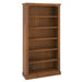Amish Traditional Bookcase 36" Width x 72" Height Solid Wood Adjustable Shelves Front Facing
