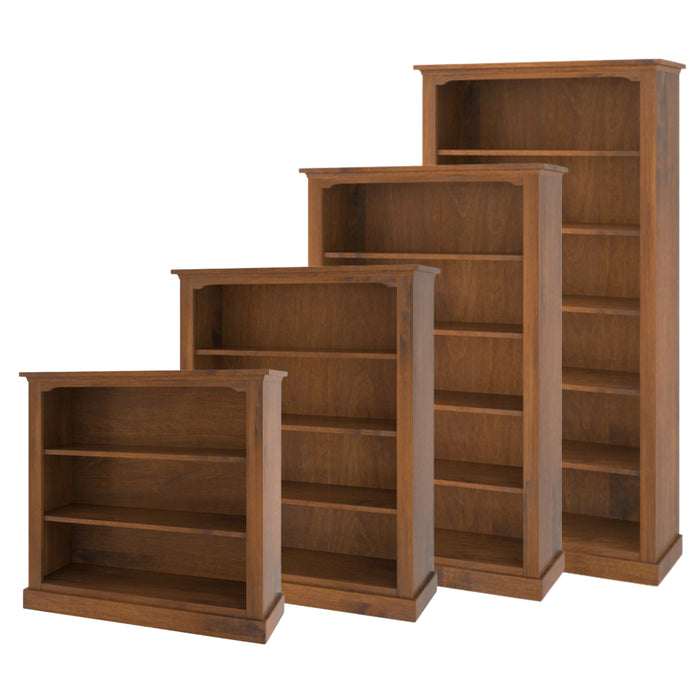 Traditional Bookcase Amish Made Bookshelf Front Facing