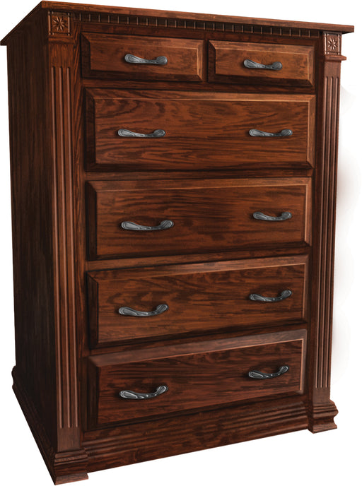 Amish Traditional Chest of Drawers 6-Drawer S-14 Stain on Cherry