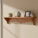 Amish Traditional Curved Back Wall Shelf - Multiple Size - Hobby Hill Woodworking - Solid Oak Amish Shelf