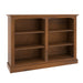 Amish Traditional Double Bookcase 48" Width x 36" Height Solid Wood Adjustable Shelves Front Facing