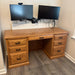 Traditional Double Pedestal Desk Amish Made Front Facing