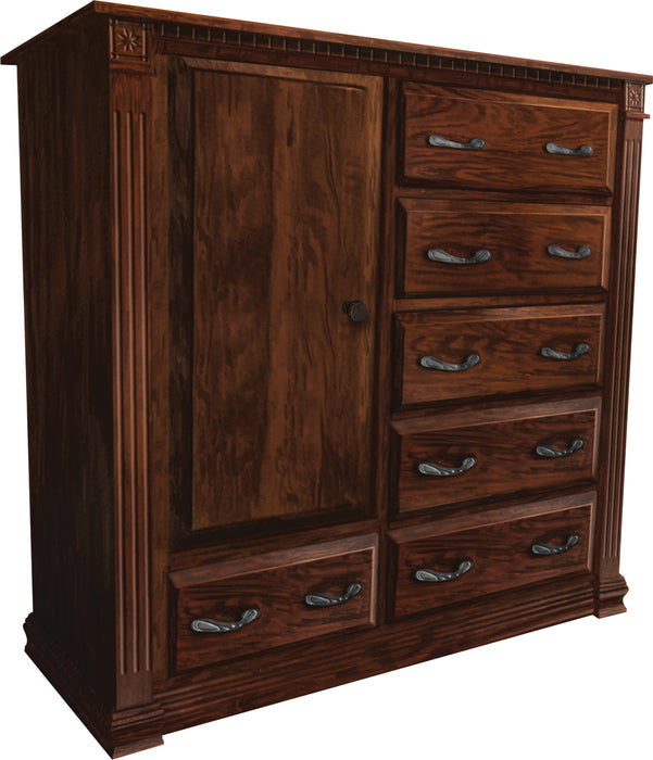 Amish Traditional Gentleman's Chest on S-14 Stain on Cherry Wood