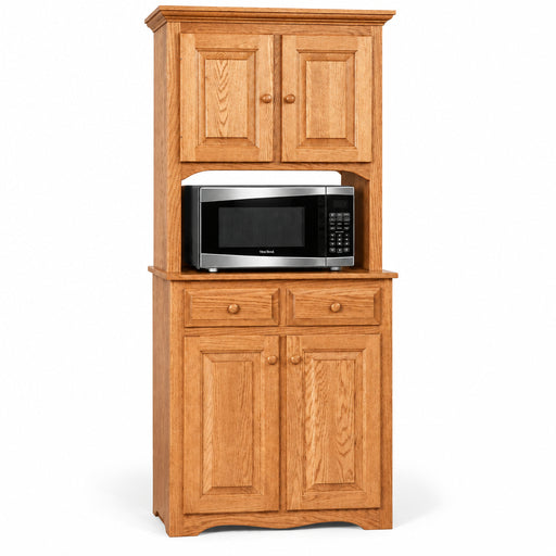 Amish Microwave Hutch 2-Door Hutches Traditional