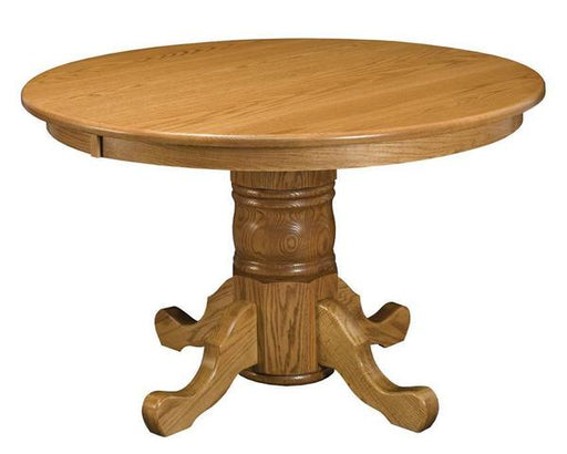 Amish Traditional Single Pedestal Extension Leaf Table Single Pedestal Tables Traditional