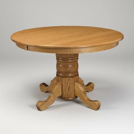 Amish Traditional Single Pedestal Extension Leaf Table Single Pedestal Tables Traditional