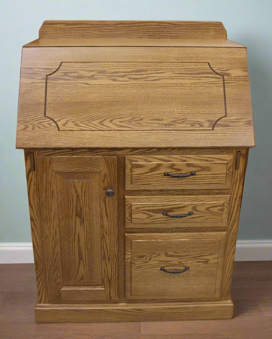 Amish Millers Traditional Secretary Desk with Backsplash Top — Our ...