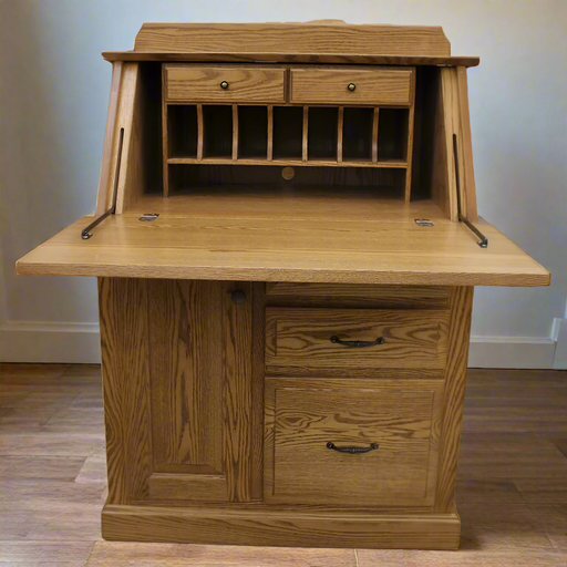 Amish Millers Traditional Secretary Desk with Backsplash Top Secretary Desks Farmhouse Mission