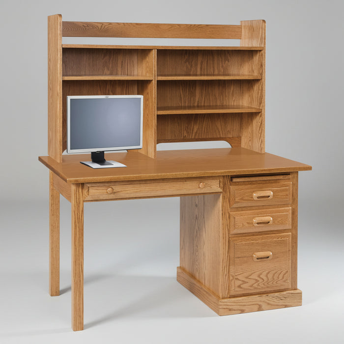 Traditional Single Pedestal Desk and Hutch Single Pedestal Desks Contemporary
