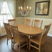 Amish Traditional Single Pedestal Dining Set with 6 Rockfort Chairs