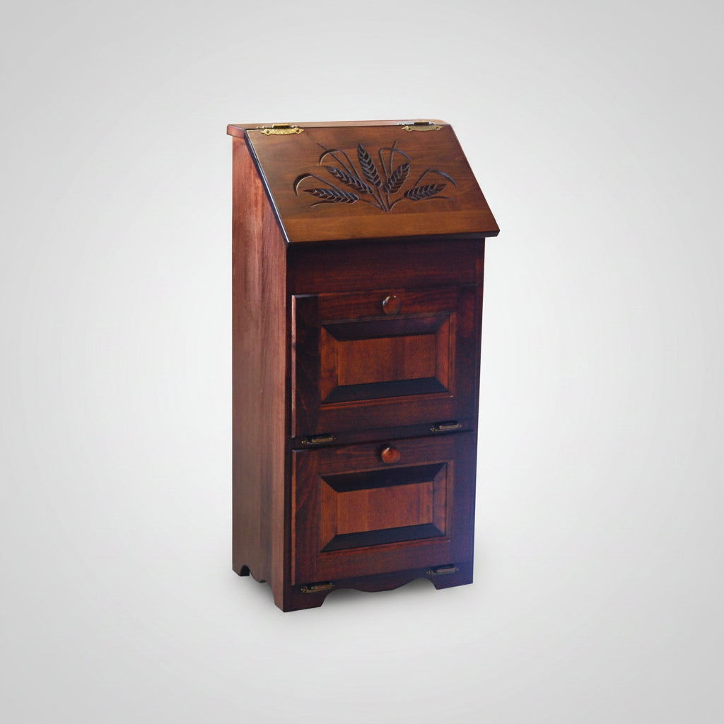 Amish Traditional Tator Bin/Bread Box With Wheat Engraving Bread Boxes Traditional