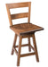 Amish 2-Slat Swivel Bar Stool Brown Maple 110 Boston Front Facing