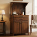 Amish Urban Coffee Bar - Coffee Hutch With Outlet and Mug Hangers - K-Cup Holder - Pull-out Surface - Storage Underneath - Solid Wood