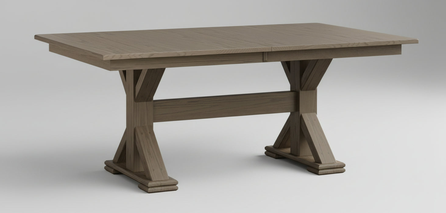 Urbana Double Pedestal Table Trestle Dining Tables Farmhouse