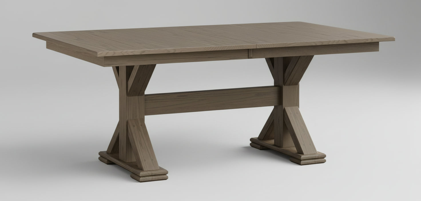 Urbana Double Pedestal Table Trestle Dining Tables Farmhouse
