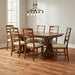 Amish Venus Double Pedestal Table - Contemporary Amish Double Pedestal Table - 42" x 72" w/ 4-12" Leaves - In Room Photo