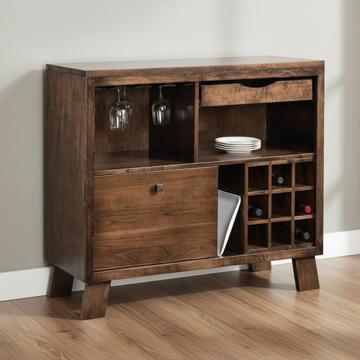 Amish Victoria Wine Cabinet Modern Wine Buffet Solid Maple Wood