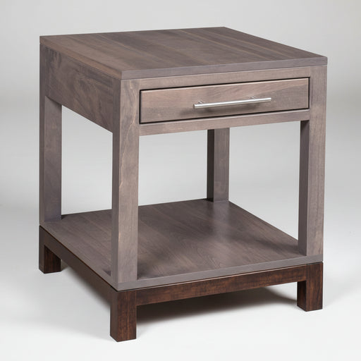 Amish Vienna End Table Modern Contemporary 2-Toned Maple