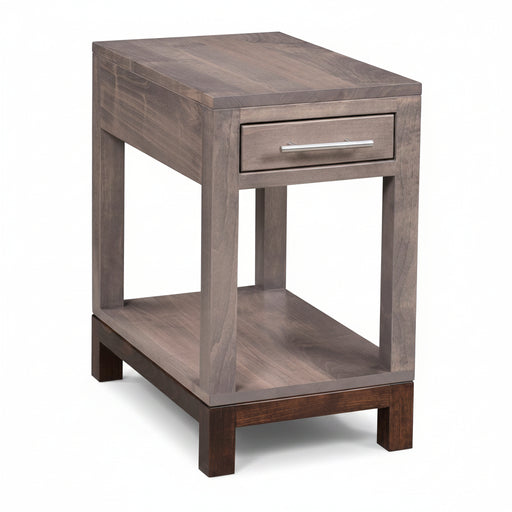 Amish Vienna Small End Table Modern Contemporary 2-Toned Maple