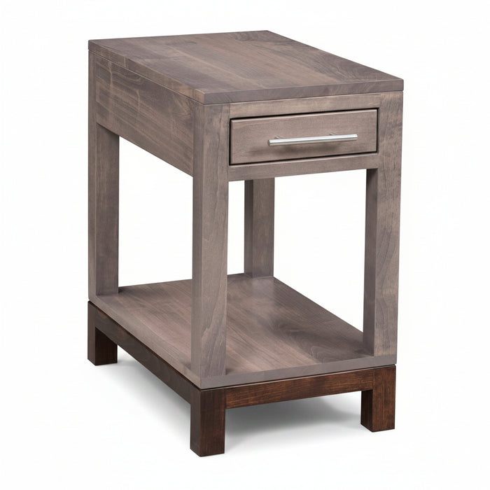 Amish Vienna Small End Table Modern Contemporary 2-Toned Maple