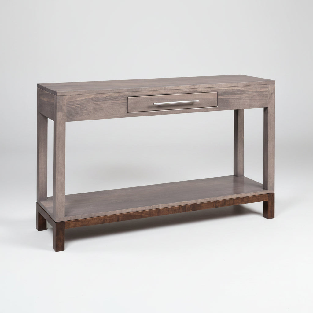 Amish Vienna Sofa Table Modern Contemporary 2-Toned Maple