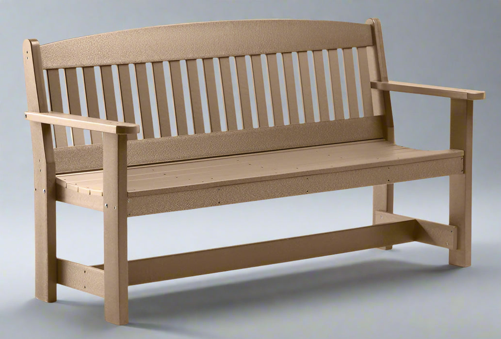 Levi Leisure 5 Foot Garden Bench Single Seat Amish Poly 5 Foot Garden Bench Front Facing