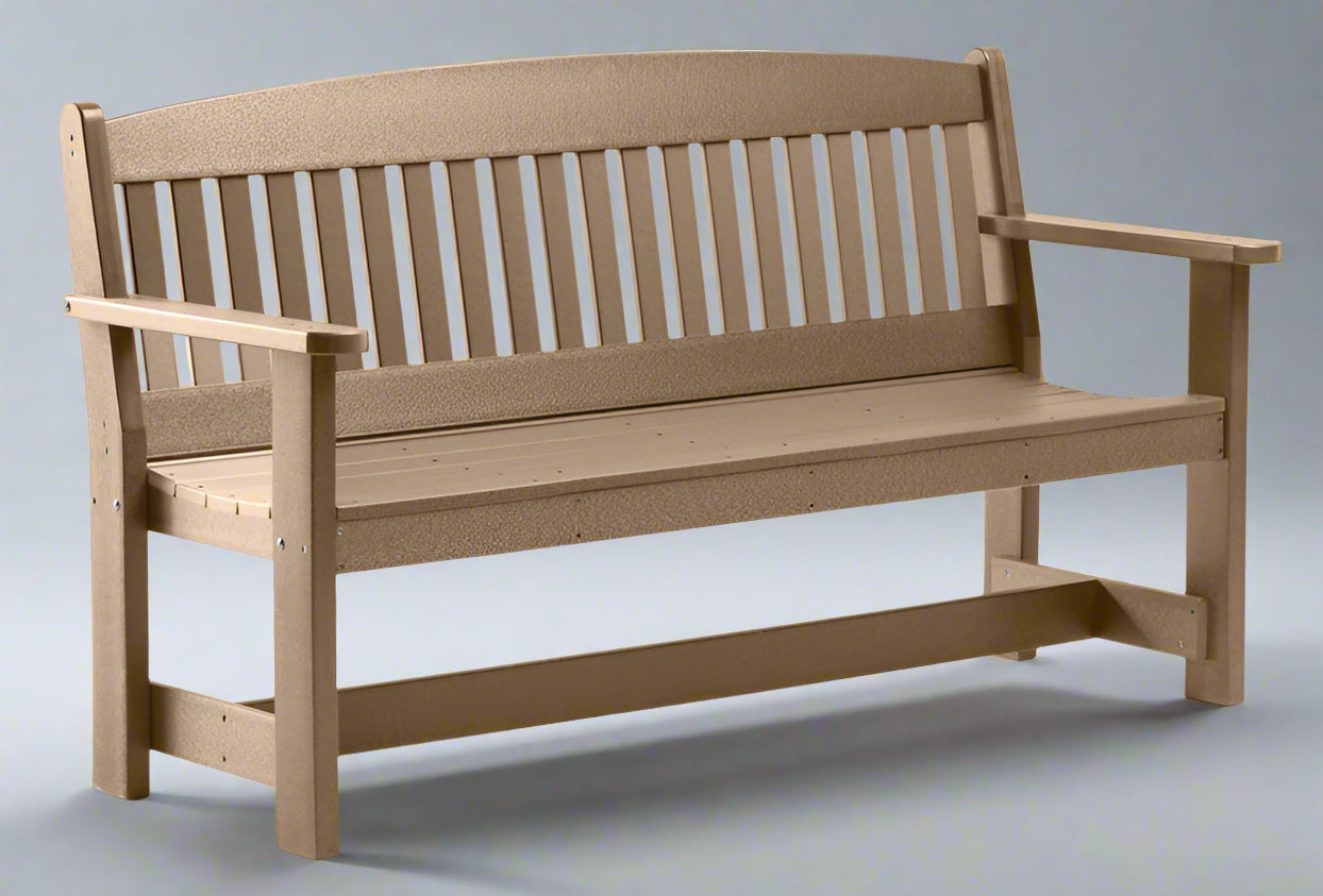 Levi Leisure 5 Foot Garden Bench Single Seat Amish Poly 5 Foot Garden Bench Front Facing