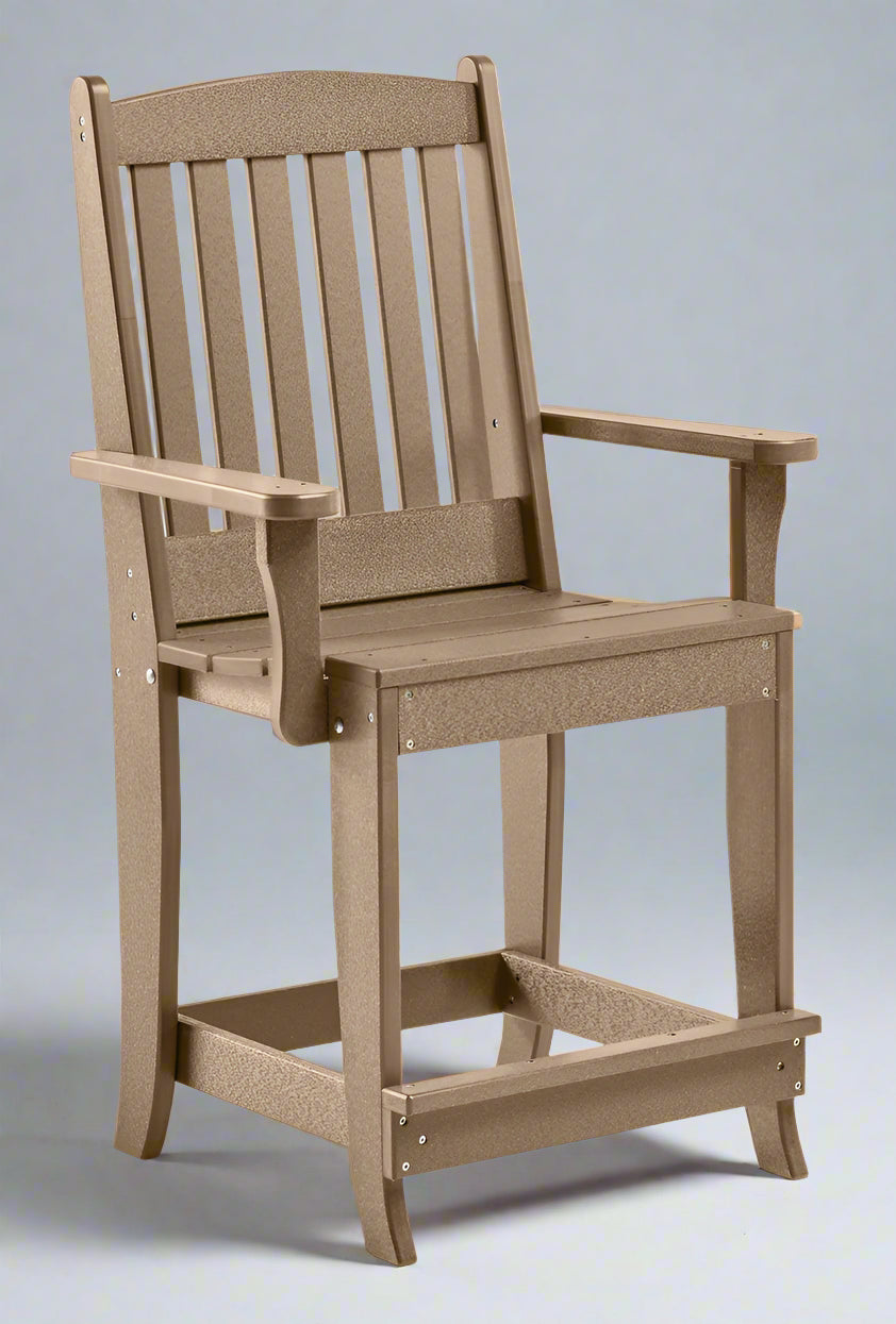 Levi Leisure Counter Mission Arm Chair Amish Poly Mission Counter Arm Chair Front Facing