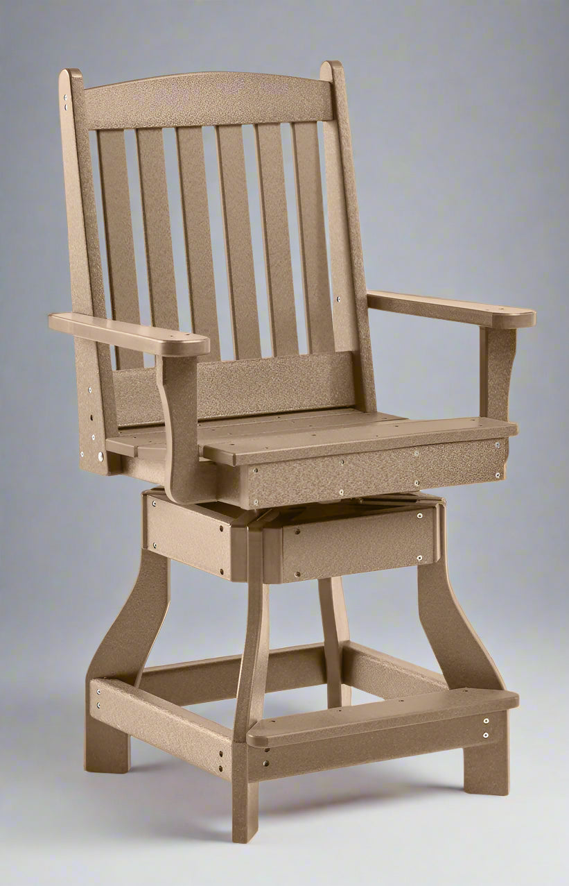 Levi Leisure Counter Mission Swivel Chair Amish Poly Mission Counter Swivel Chair Front Facing