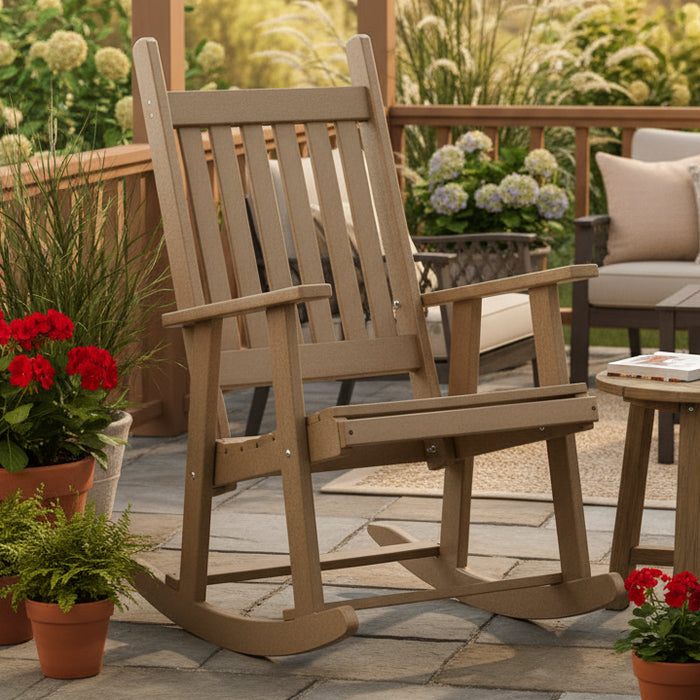 Levi Leisure Mission Rocking Chair Amish Poly Mission Rocker Front Facing