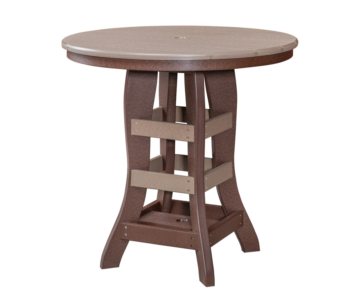 Amish WLP 36" Round Poly Dining Table - Walnut Lane Poly - Amish 36" Round Poly Table