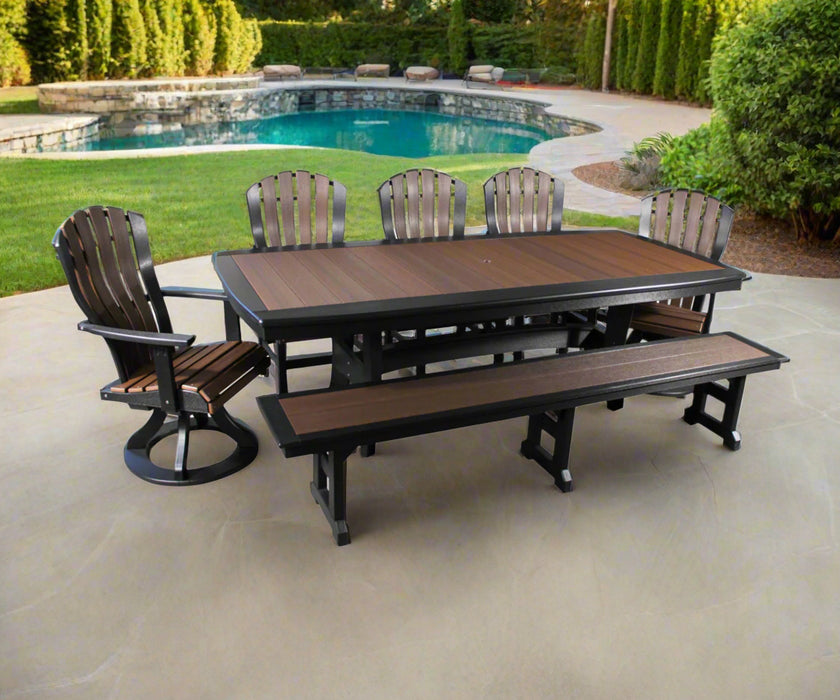 Amish WLP 44" x 96" Poly Dining Table - Walnut Lane Poly - Amish Made Poly 44" x 96" dining Table 1