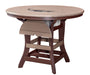 Amish WLP 48" Round Poly Dining Table With Ice Bowl in Center - Walnut Lane Poly - Amish MAde Poly 48" Round Dining Table With Built-In Ice Bowl 1