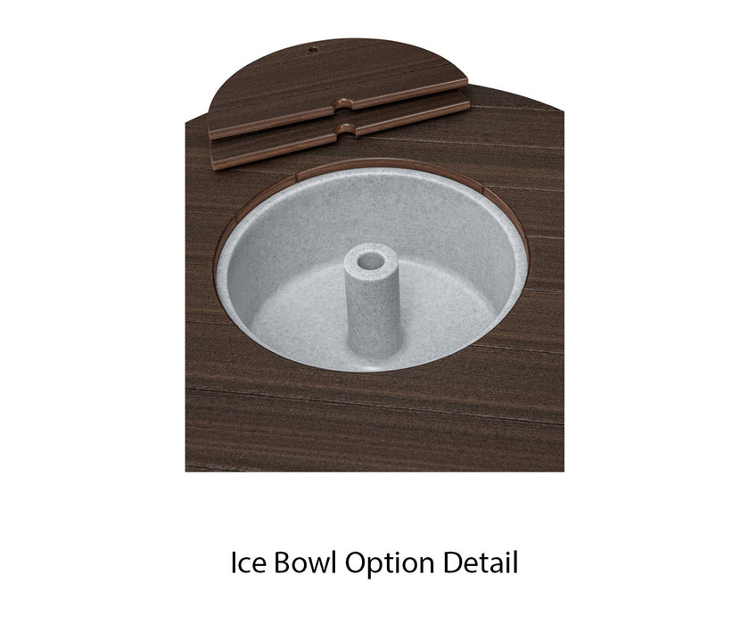 Amish WLP 48" Round Poly Dining Table With Ice Bowl in Center - Walnut Lane Poly - Amish MAde Poly 48" Round Dining Table With Built-In Ice Bowl 3